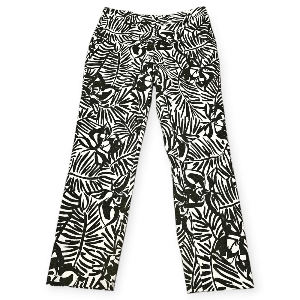 Kate Spade Orchid Print Jackie Havana Cropped Pedal Pusher Pants